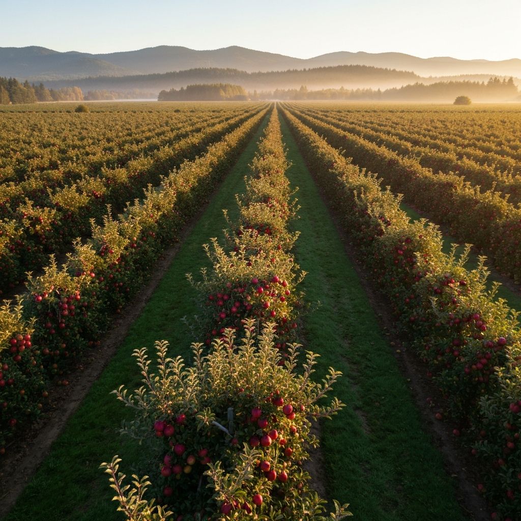 Apple orchard in Washington state